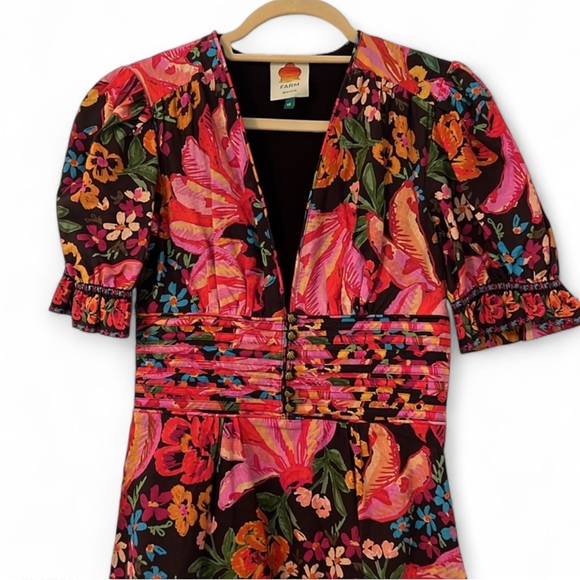 Farm Rio Spring Bananas Print Mini Dress XS - Picture 5 of 15